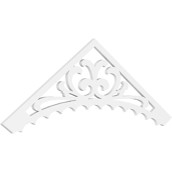 Ekena Millwork Pitch Genova Architectural Grade PVC Gable Pediment, 72"W x 24"H x 1"P (8/12) GPP072X024X100GEN - main